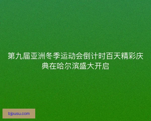 第九届亚洲冬季运动会倒计时百天精彩庆典在哈尔滨盛大开启